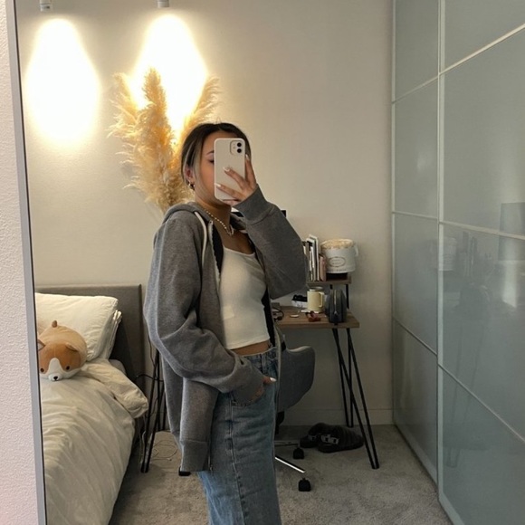 Target Grey Zip Up Hoodie - Picture 4 of 7